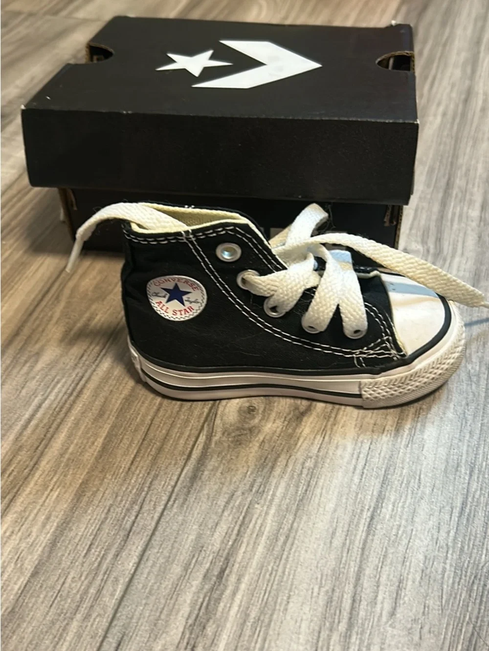 Converse Kids Black and White High-Top Sneakers